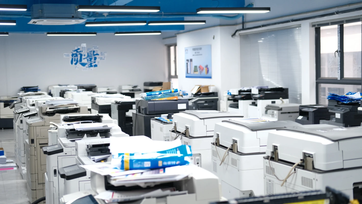 printer and copier equipment for product testing and demonstration.