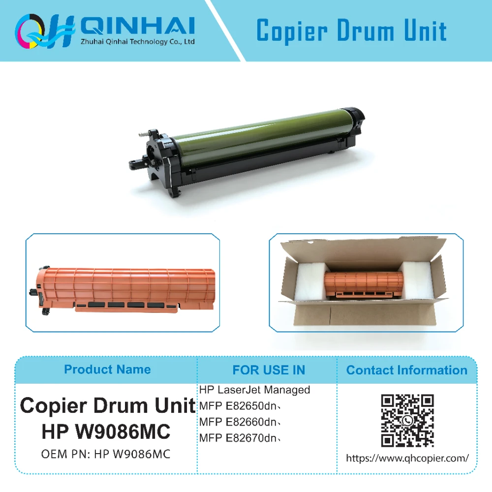 hp w9086mc black imaging drum unit (b&w copier opc drum assembly)