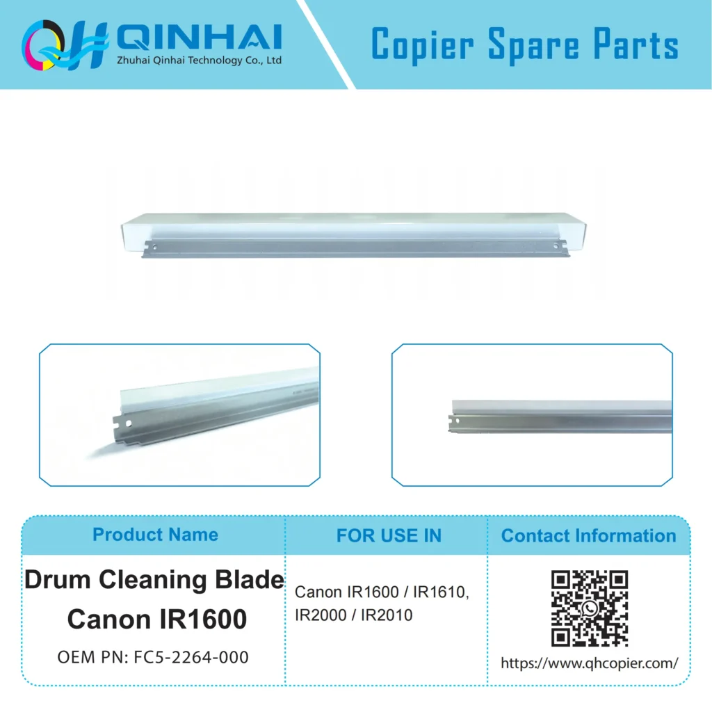 canon ir1600 opc drum cleaning blade assembly with integrated metal bracket fc5 2264 000