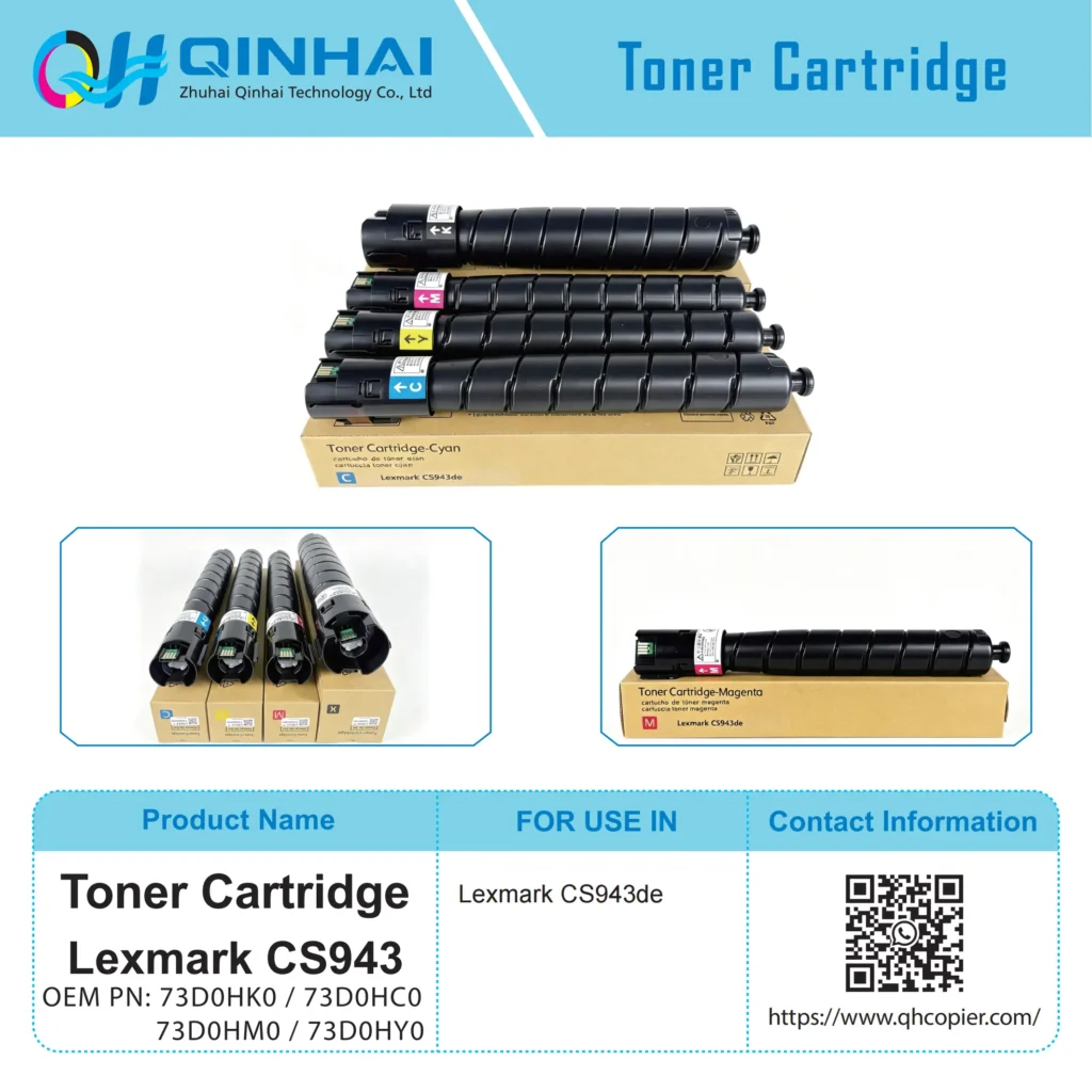 lexmark cs943 toner cartridge 73d0hk0 / 73d0hc0 / 73d0hm0 / 73d0hy0