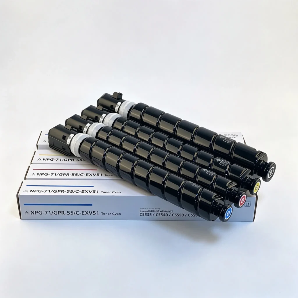 canon npg 71/gpr 55/c exv51 color toner cartridge