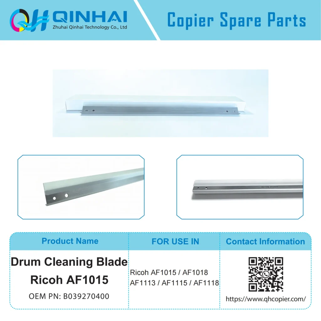 ricoh af1015 opc drum cleaning blade assembly with integrated metal bracket b039270400