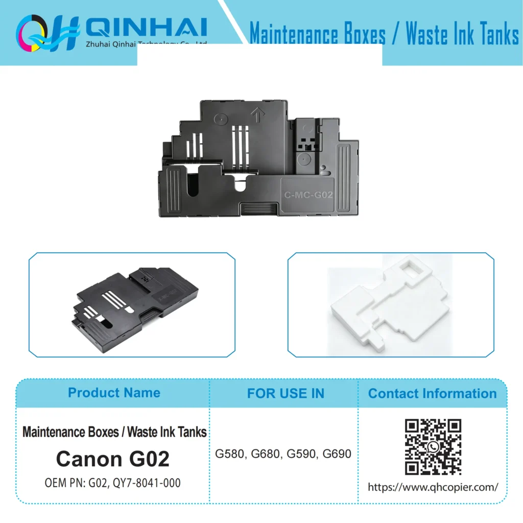 canon g02 waste ink maintenance box with sponge oem code：g02,qy7 8041 000