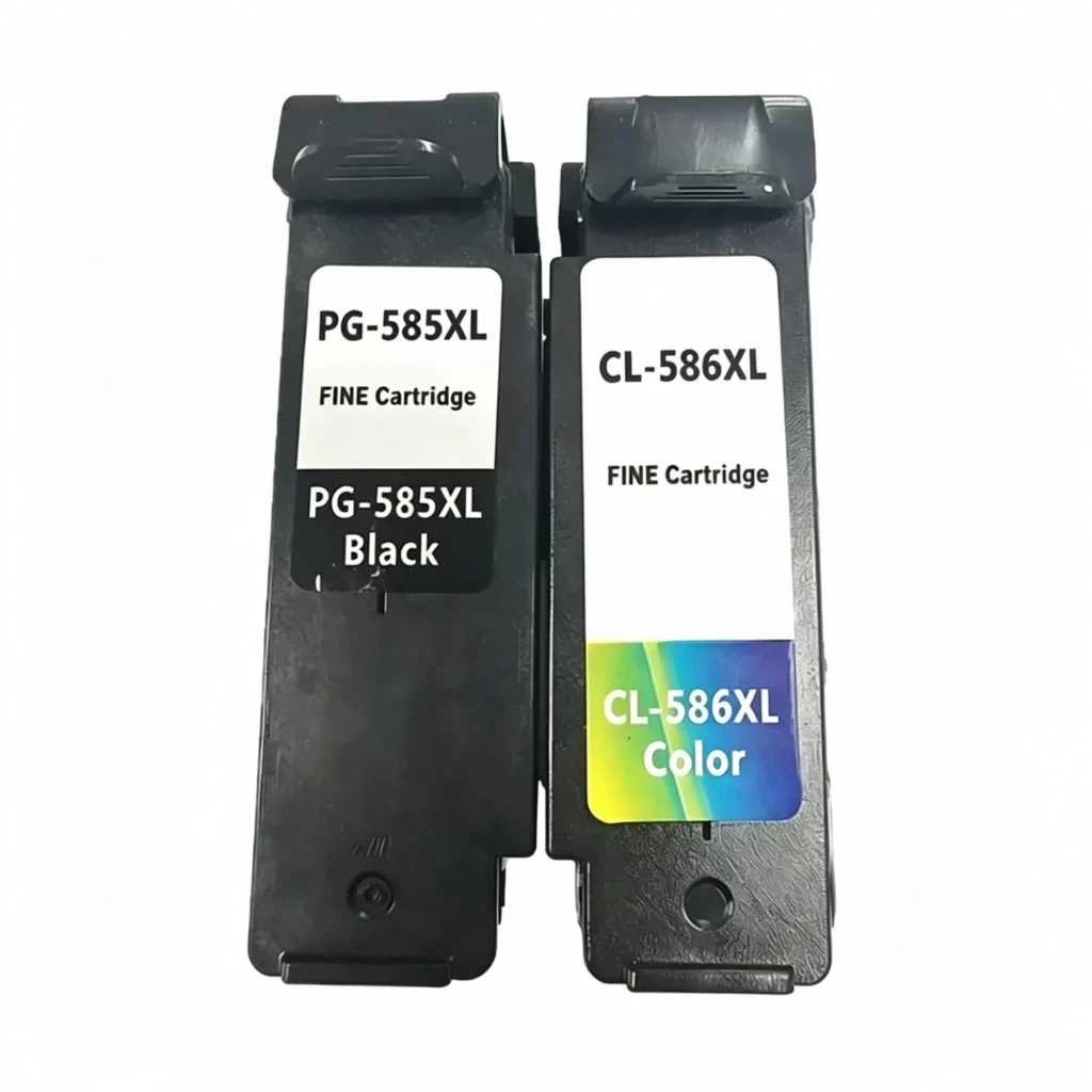 canon pg 585 black / cl 586 tri color ink cartridge oem code: pg 585(6226c001), cl 586(6227c001)