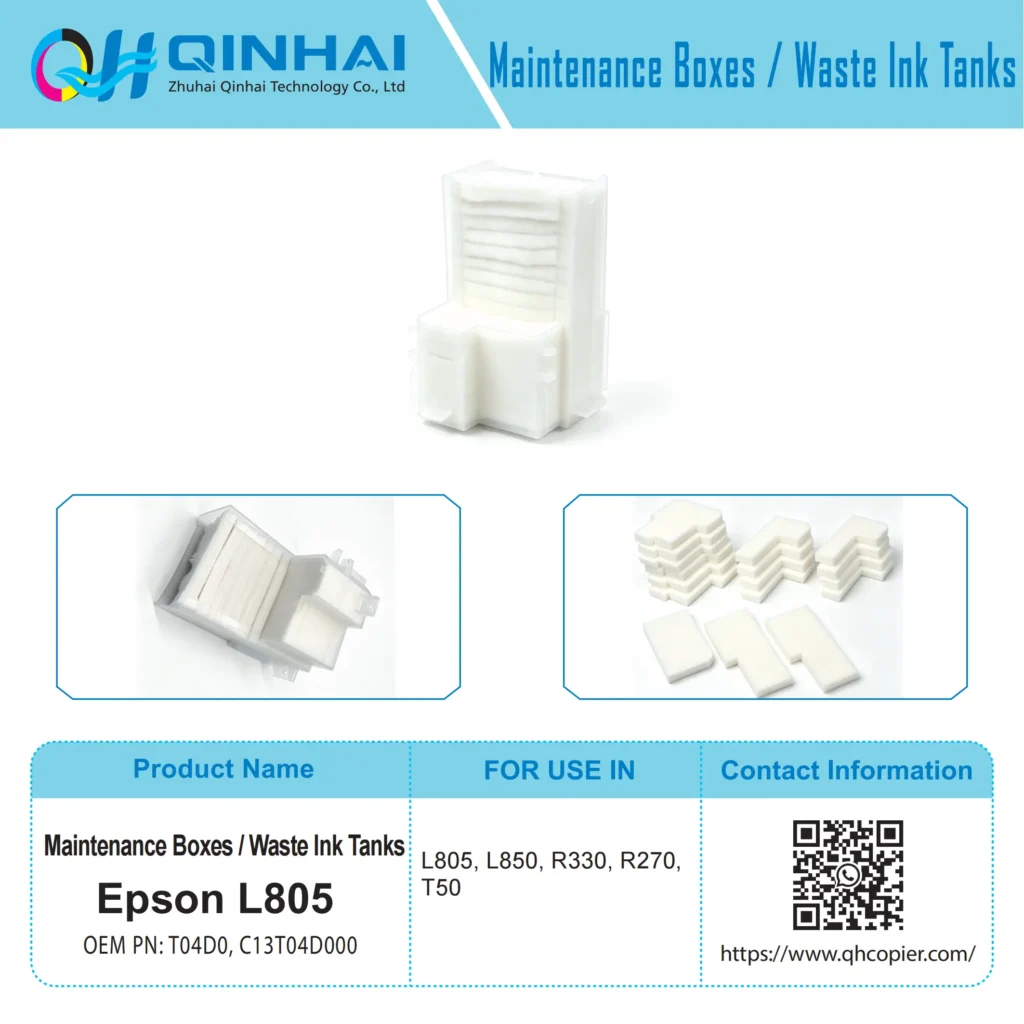 epson l805 waste ink maintenance box with sponge oem code：t04d0, c13t04d000