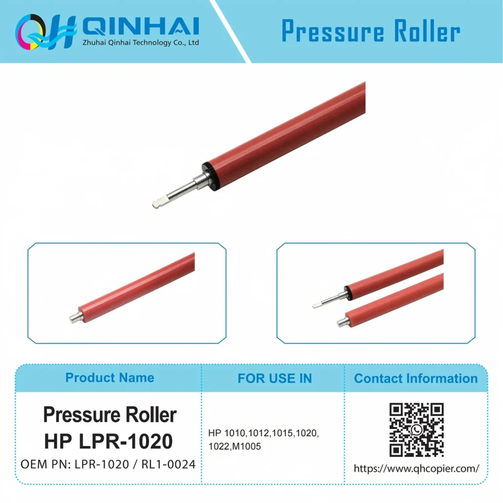 hp lpr 1020 fuser lower pressure roller oem code: lpr 1020 / rl1 0024