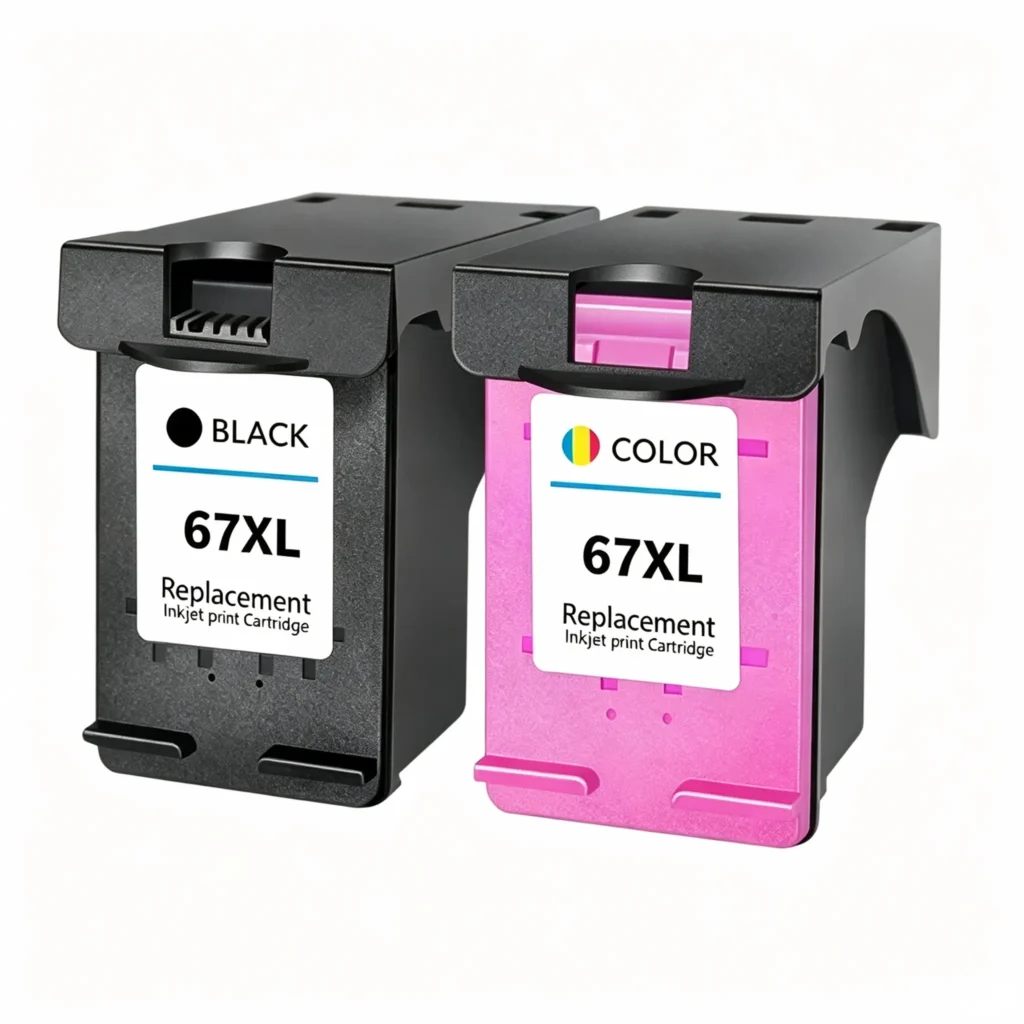 hp 67 black & tri color ink cartridge oem code: 3ym57aa(black), 3ym58aa(color)