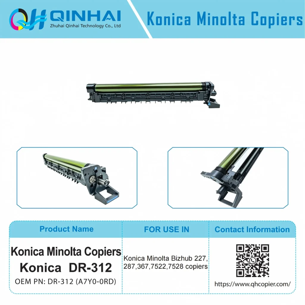 konica minolta dr 312 drum unit oem code dr 312(a7y0 0rd)