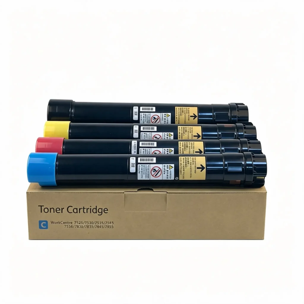 xerox workcentre 7525 color toner cartridge bk: 006r01517, c: 006r01518, m: 006r01519, y: 006r01520