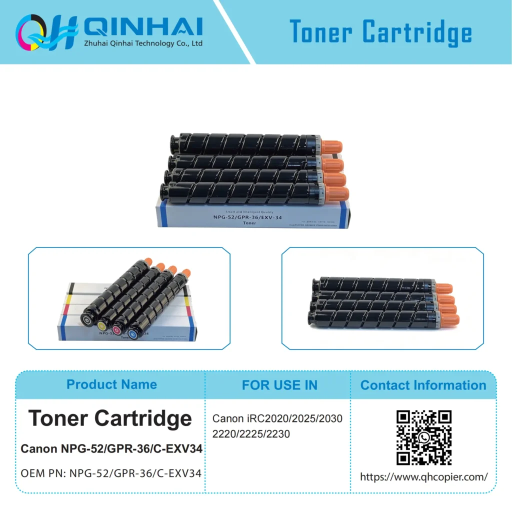 canon npg 52/gpr 36/c exv34 color digital multifunction copier toner cartridge