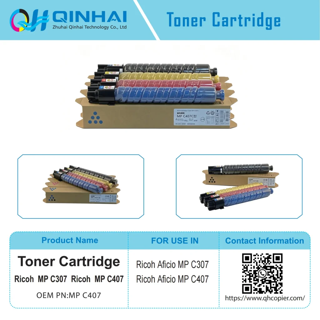 ricoh mp c407 color mfp full set toner cartridge
