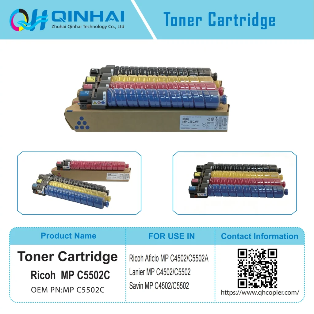 ricoh mp c5502c color mfp full set toner cartridge