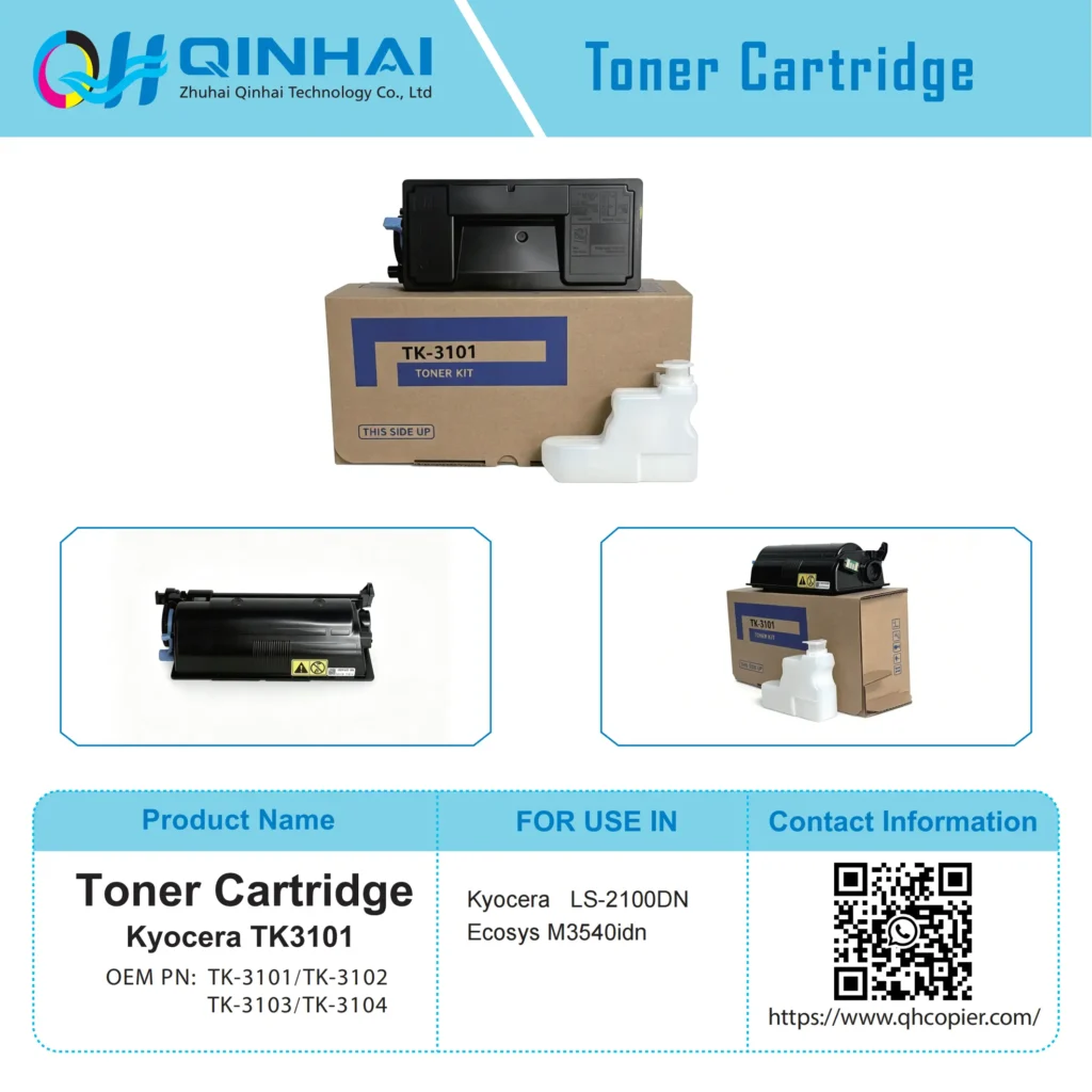 kyocera tk 3101/3102/3103/3104 series black micro fine toner cartridge