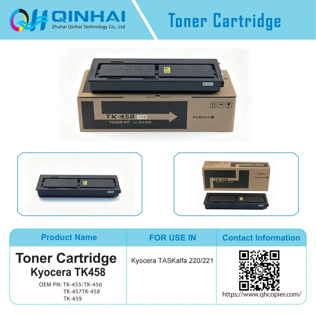 kyocera tk 455/456/457/458/459 series black micro fine toner cartridge