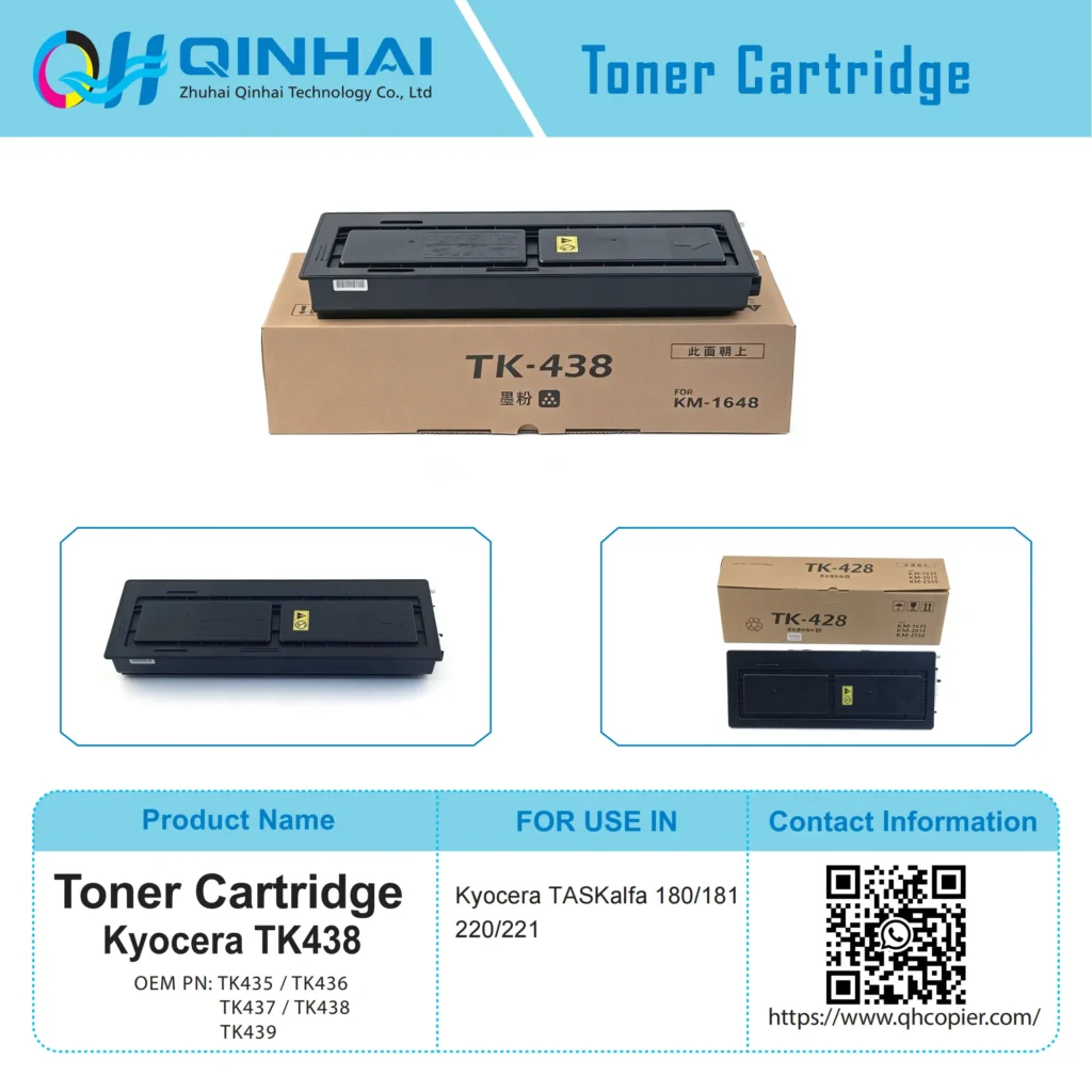 kyocera tk435 series black toner cartridge